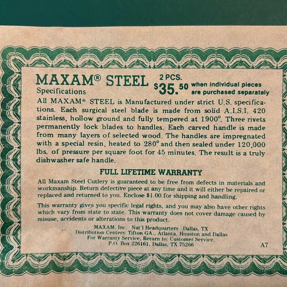 Vintage Maxam knifes - Picture 2 of 5